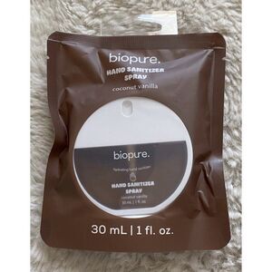 Biopure Scented Hydrating Hand Sanitizer Spray 1 Fl Oz Coconut Vanilla Round NEW